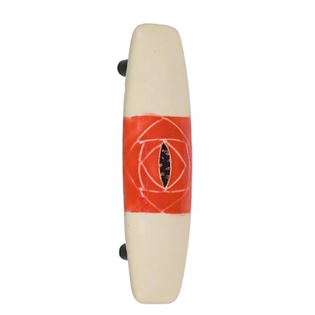 Acorn Mfg Sm Pull Off White with Sq Orange Rose PPLYP
